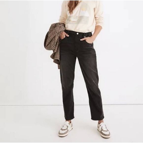 Madewell Denim - Madewell Roadtripper Super Soft Pull On Jeans Black Size Medium